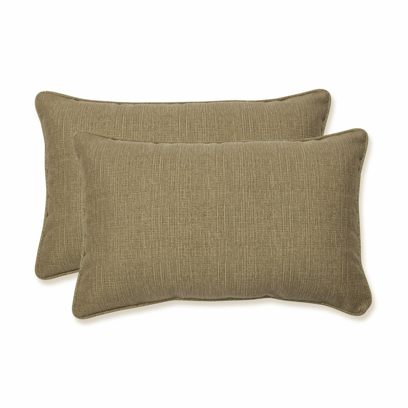 Black and White Polka Dot Outdoor Lumbar Pillows, Set of 2