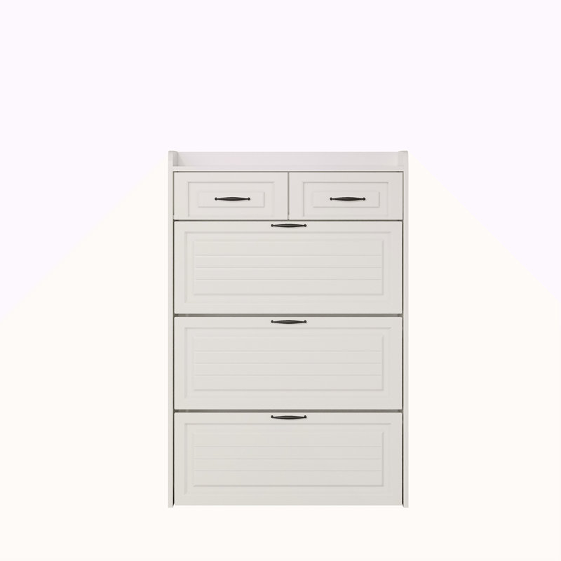 Armoire à chaussures 1250 couleurs avec 3 portes et 2 tiroirs, grand espace de rangement, Blanc