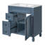 Meuble-lavabo compact avec lavabo en céramique 2 tiroirs et tablette réglable pour petits espaces-659850582
