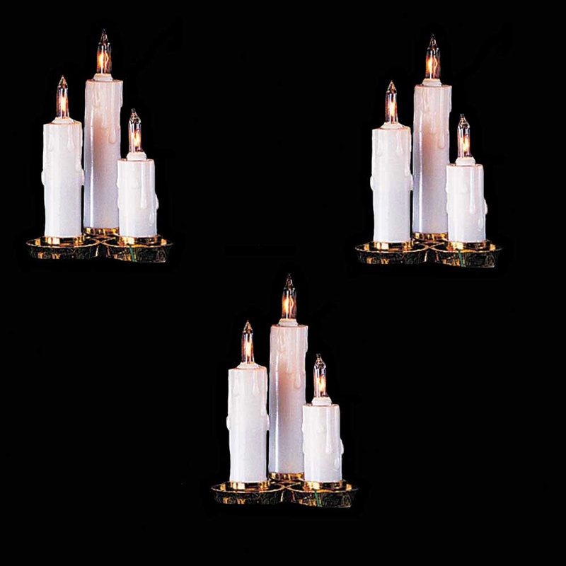 Kurt Adler 15-Light Triple Candle Light Set