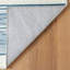 Ellington Machine Printed Polyester Striped Area Rug in Blue/White-231805166