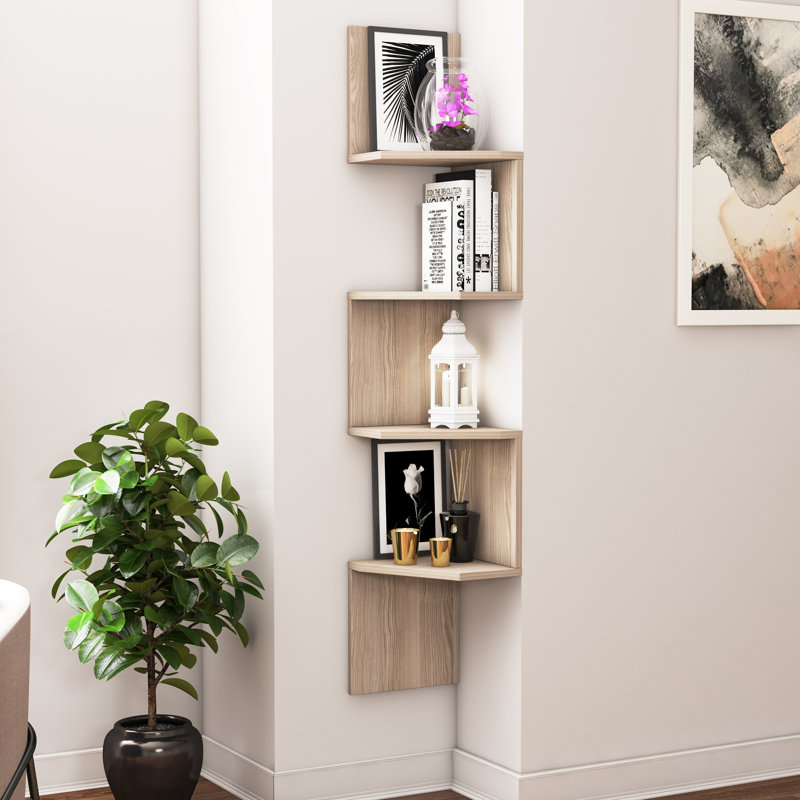 Aaronn 4 Tier Floating Shelf, Cordoba
