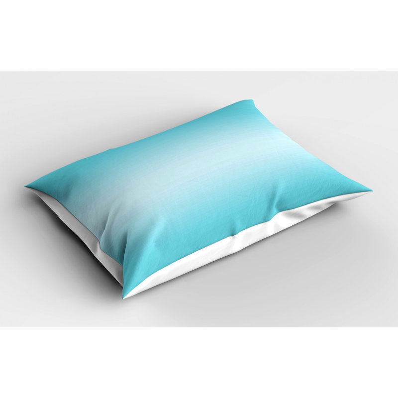 Polyester Ombre Sham Set, Teal, Twin