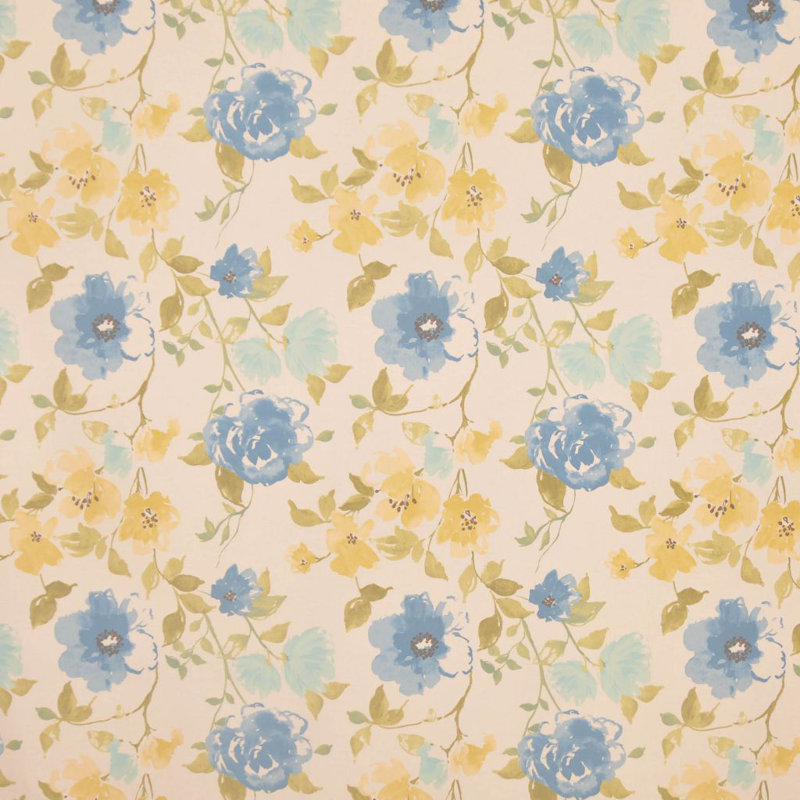 Allure Floral Foliage Fabric, Teal