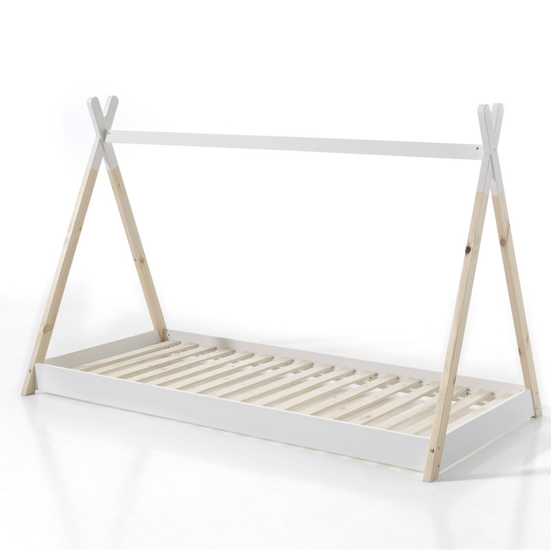 Sheila Toddler Canopy Bed, European Single (90 x 200cm), White