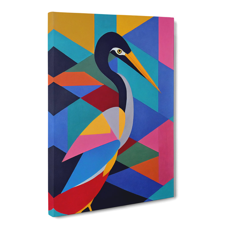 Almendarez Heron Patchwork - Wrapped Canvas, 76cm H x 50cm W x 3cm D