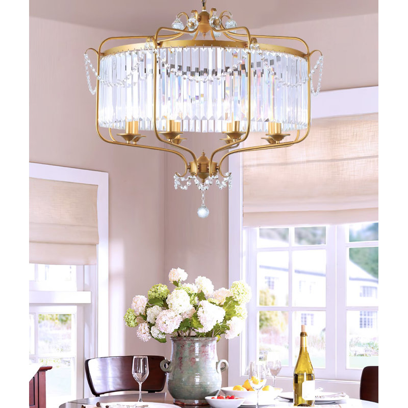 Gold Crystal Chandelier for Living Room