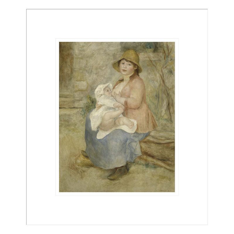 Maternité par Pierre-Auguste Renoir, impression giclée encadrée, H 16,12 po x l 13,75 po