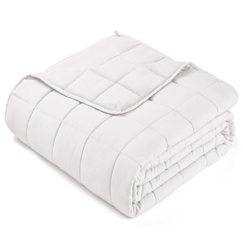 Jeté matelassé Luxury, Blanc, L 60 po x L 80 po, 15 lb