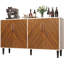 58" Modern Coffee Bar with 4 Doors-1209349941
