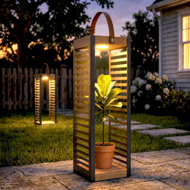 Ensemble de 2 lampes sur pied 32,25 po à imprimé teck à intensité variable (ensemble de 2)