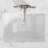 Bathroom Sink Pure White Ceramic - Rectangle Deep Bowl With Overflow, Acid , Practical Lavatory Vanity Decoration Resistance, Attractive For-1883041604