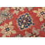 Tapis rouge en laine noué à la main de conception unique 8 pi 1 po x 9 pi 7 po Gabil