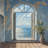 The Door - Blue Framed Canvas Art for Home Decor