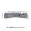 Canapé modulaire 6 pièces avec console audio Braintree-111569912