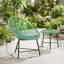 Outsunny 3 Pieces Rattan Bistro Set with Acapulco Chairs for Patio Green