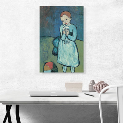 " Child With Dove 1901 " by Pablo Picasso Painting Print