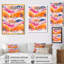Rose, orange, abstrait, paysage boho II-313230321-313230325