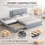 Lit plateforme double avec lit gigogne escamotable-240503292