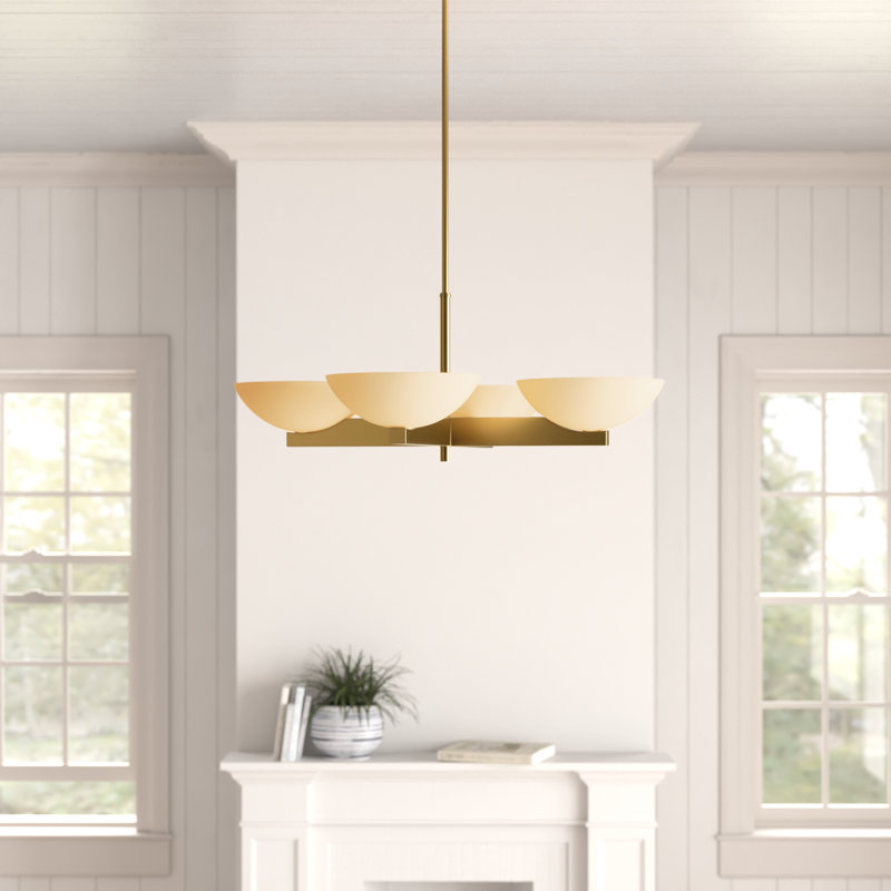 LeeRoy 4-Light Chandelier, Brass