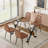 5-Piece Glass Top Dining Table Sets-1762438575