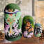 3 Piece Butterfly Matreshka Nesting Doll Set