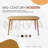 Norvia Mid-Century Modern Solid Wood, Rectangular Dining Table, Top 60 inches Length, Seats 4 to 6, Honey Oak -1826836885