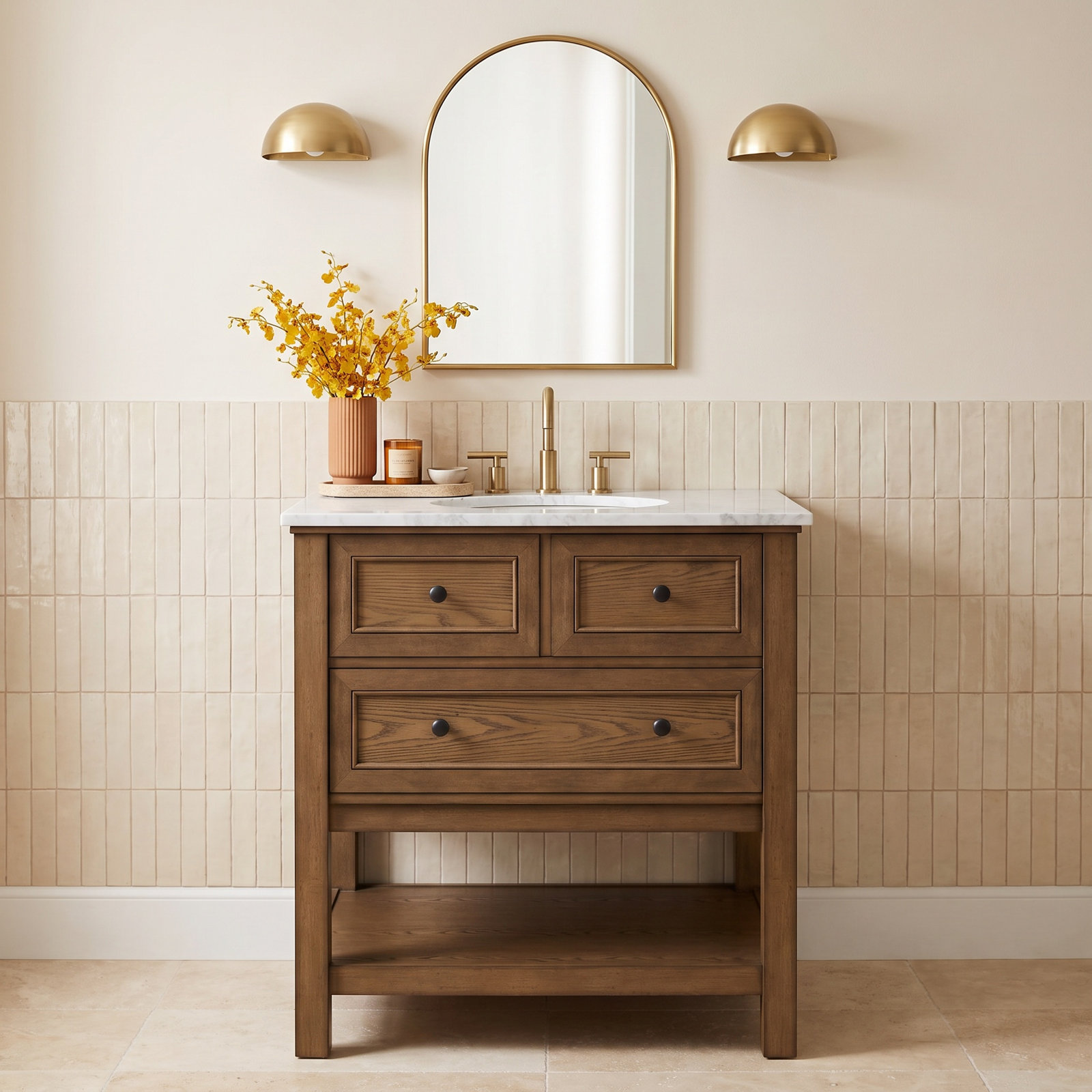 Bonsai 30'' Single Bathroom Vanity, Driftwood