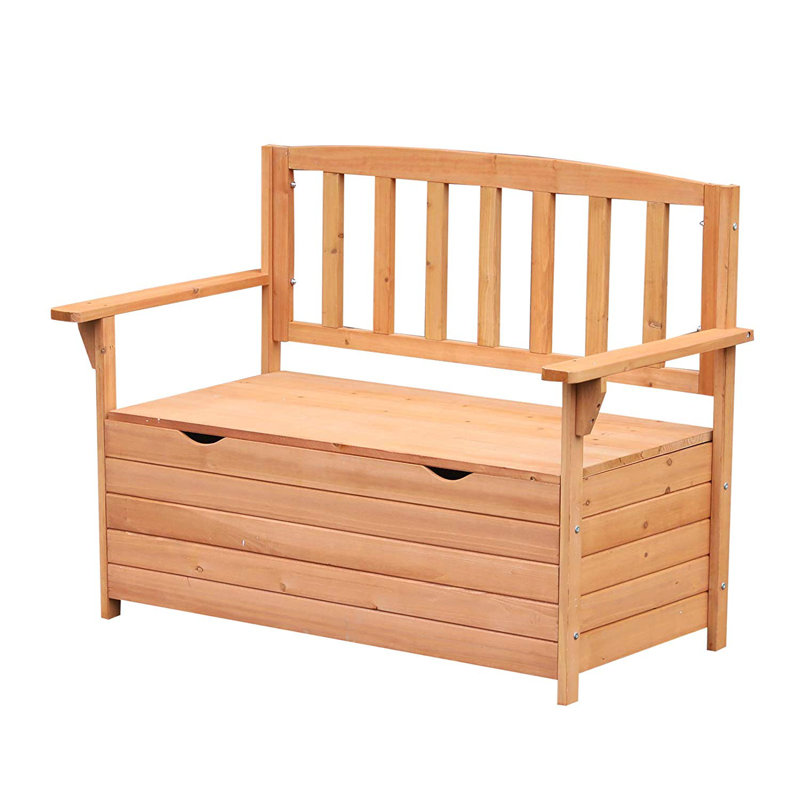 Melbourne Outdoor 2 Seater Garden Bench Backrest 112 x 84 x 58 cm Natural