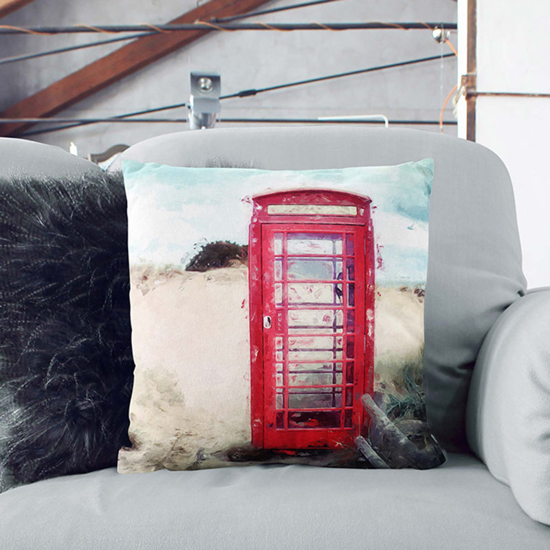 Square Throw Cushion, 40cm H x 40cm W x 15cm D