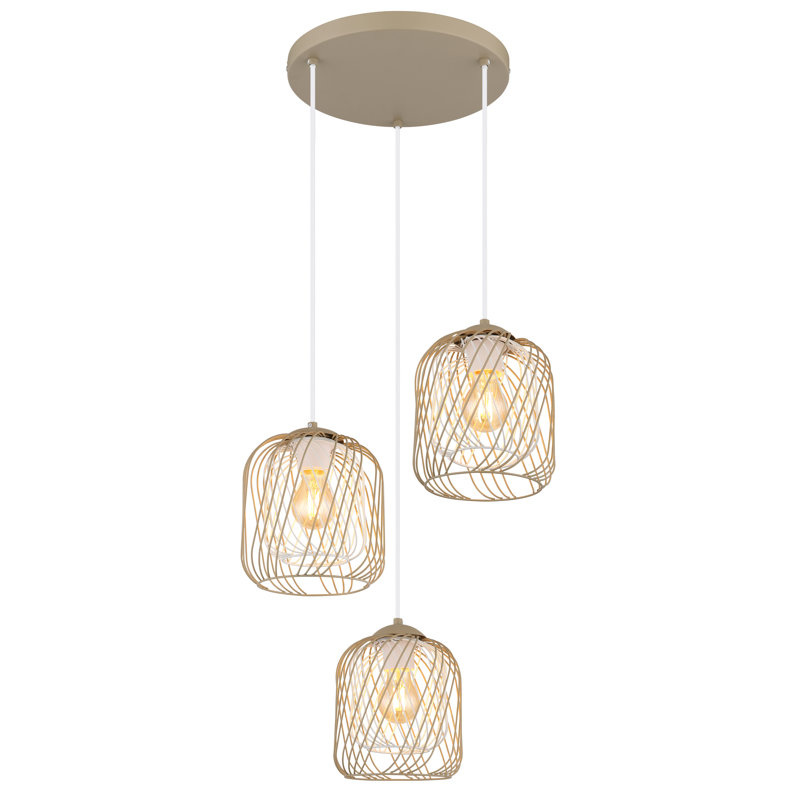 Annaliece 3 - Light Geometric Pendant, Natural
