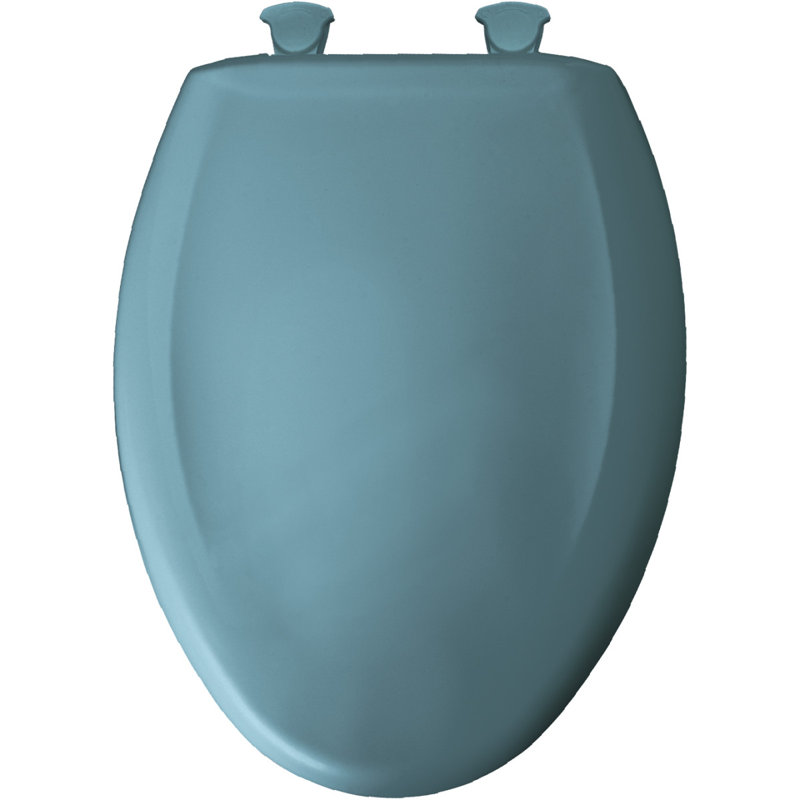 Siège de toilette allongé en plastique Lift-Off, Bleu régence