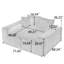 Canapé modulaire 4 places Luxury