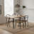 47.2"W Mid-Century Modern Dining Table With Metal Legs, Compact 6-Seater For Kitchen, Office, Or Living Room-569740548