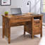 Bureau rustique à dessus relevable en muscade