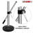 5 Core Desk Microphone Stand Height and Angle Adjustable Desktop Mic Stand Table Mic Holder with Round Metal Base
