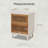 Two Drawer Woven Rattan Front Panel Bedside Table
