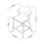 Upholstered Bar Stool with Solid Wood Frame-445441116-445441125
