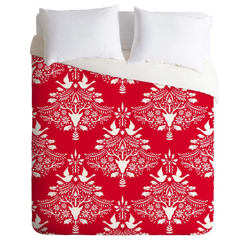 Jacqueline Maldonado Polyester Floral Duvet Cover, King Duvet Cover + 2 King Shams