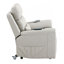 Fauteuil inclinable électrique en cuir synthétique gris clair Marsha