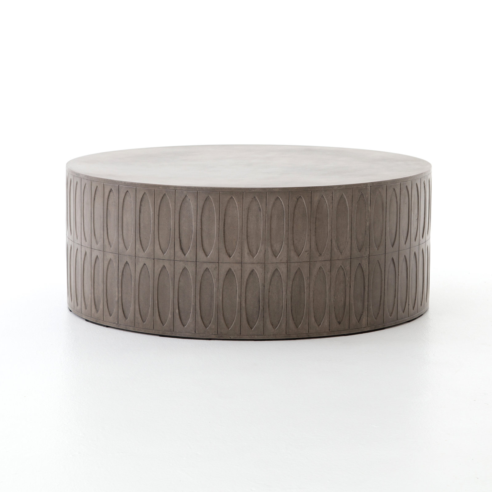 Karelia 42'' Stone Outdoor Coffee Table, Gray Concrete