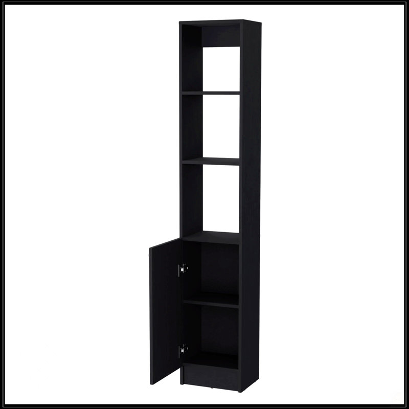 Armoire à linge avec 1 porte, Noir