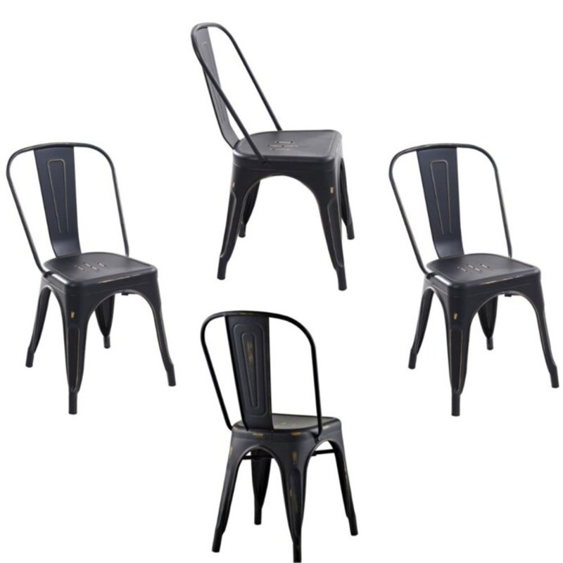 Chaise d'appoint Eastville, Noir