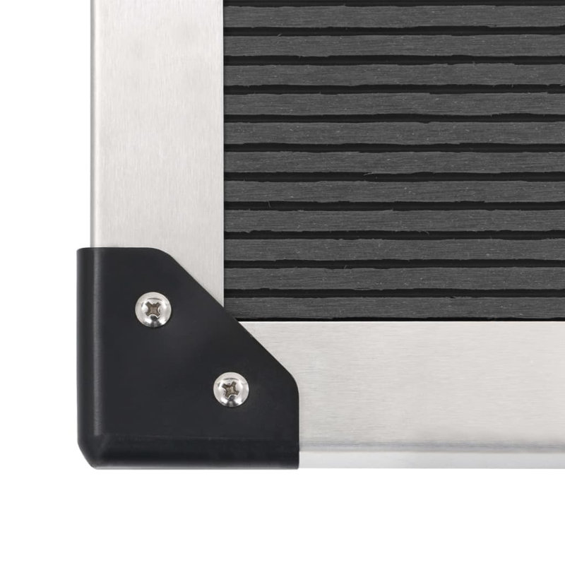 Mullica 800 x 620 mm Metal Shower Tray, Grey