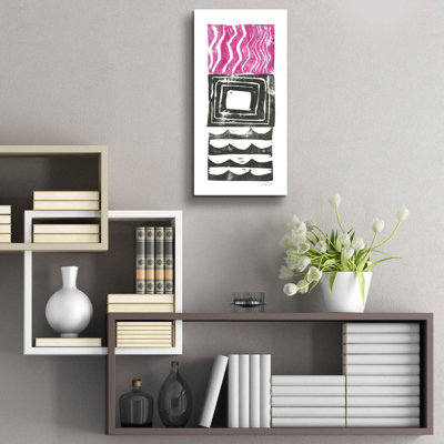 «Block Print IV» par Courtney Prahl, art mural en verre acrylique