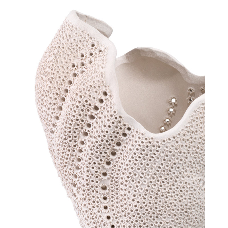 Handmade Ceramic / Porcelain Table Vase, White