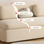 Canapé-lit causeuse 100% polyester beige-1139710392