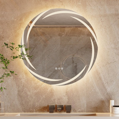 Biyanka Round LED Wall Mirror
