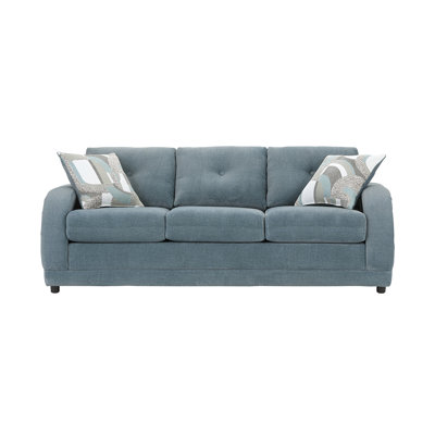 Hughes Furniture 23600 Upholstered Sofa, Cruiser Aquamarine