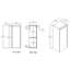 Armoire de rangement flottante murale pour salle de bain avec tablette et porte